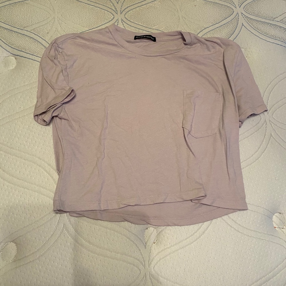 lavender cropped t shirt
